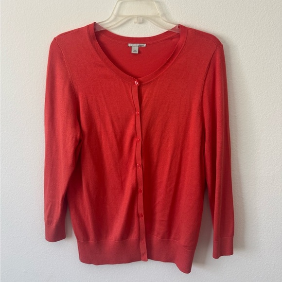 Halogen Vibrant Orange Women's Cardigan Size L - Picture 2 of 6